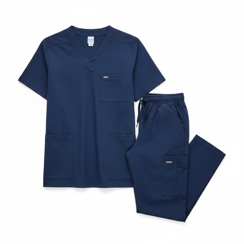 Men's scrubs in navy blue
